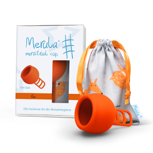 Merula Cup Menstruationstasse orange one size