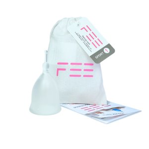 Menstruationstasse FEE SPORT Gr.1 transparent