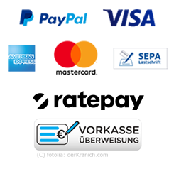 Zahlungsarten Bloodmilla - PayPal VISA Vorkasse Überweisung Rechnungskauf SOFORT giropay